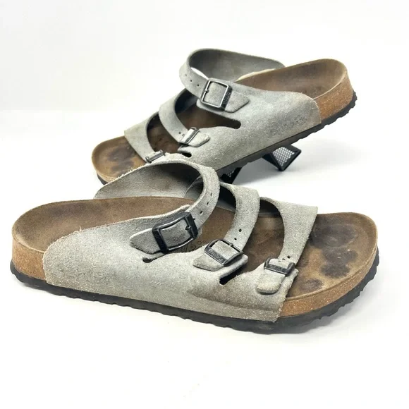 Birkenstock Shoes Birkis Birkenstock Gray Florida Soft Footbed